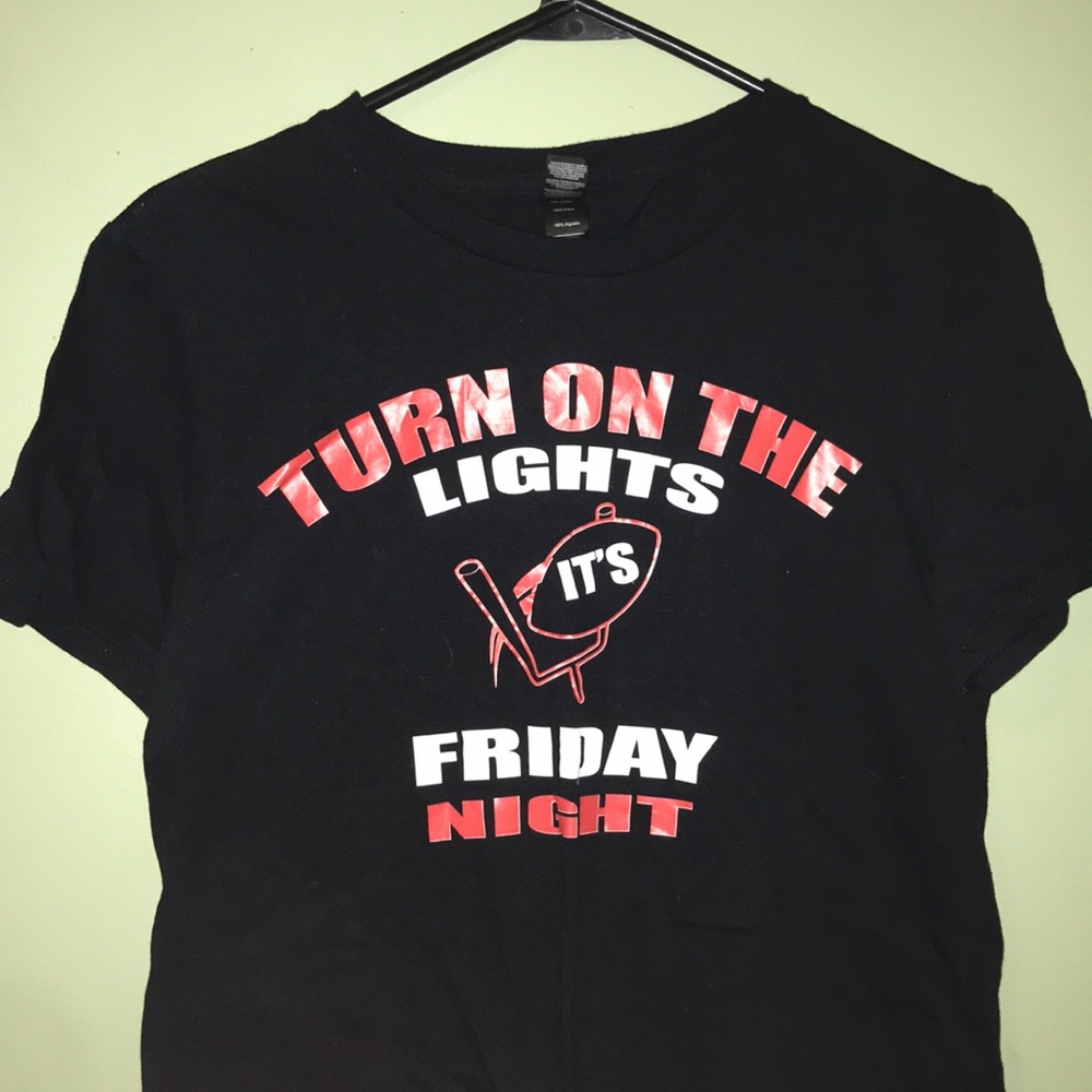 Black football tee